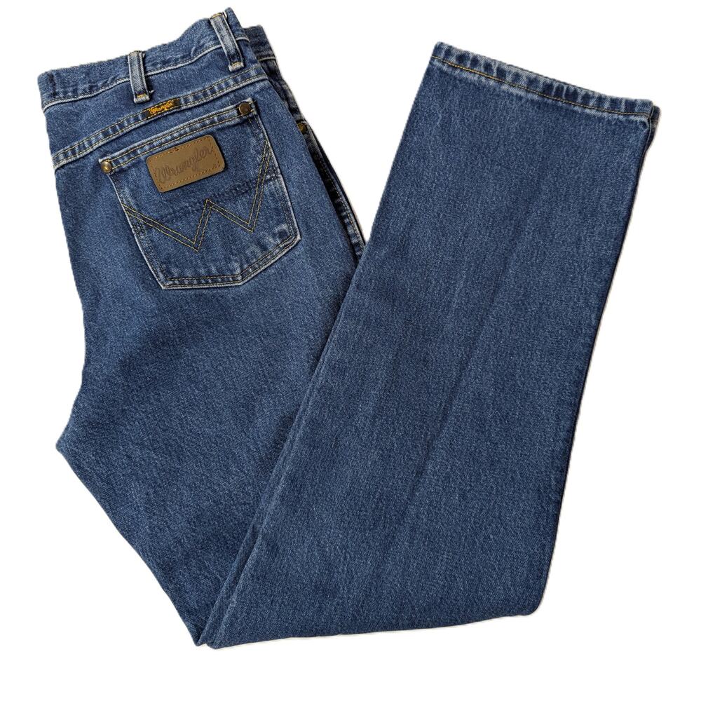 Wrangler Men's Cowboy Cut George Straight Fit Jeans Blue Size 34 X 32